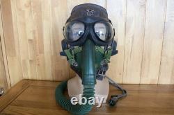 Original MiG-15 Pilot Leather Flight Helmet, Oxygen Mask, Goggles