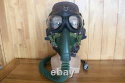 Original MiG-15 Pilot Leather Flight Helmet, Oxygen Mask, Goggles