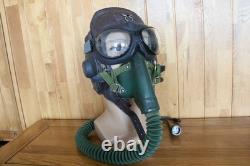 Original MiG-15 Pilot Leather Flight Helmet, Oxygen Mask, Goggles