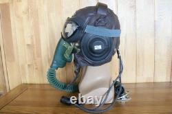 Original MiG-15 Pilot Leather Flight Helmet, Oxygen Mask, Goggles