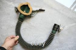 Original MiG-15 Pilot Leather Flight Helmet, Oxygen Mask, Goggles