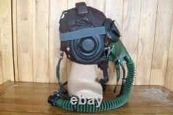 Original MiG-15 Pilot Leather Flight Helmet, Oxygen Mask, Transparent Goggles