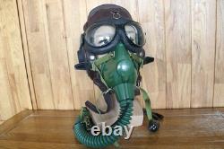 Original MiG-15 Pilot Leather Flight Helmet, Oxygen Mask YM-6512, MiG Goggles