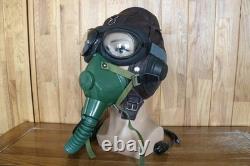 Original MiG-15 Pilot Leather Flight Helmet, Oxygen Mask YM-6512, MiG Goggles