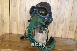 Original MiG-15 Pilot Leather Flight Helmet, Oxygen Mask YM6505, Goggles