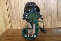 Original MiG-15 Pilot Leather Flight Helmet, Oxygen Mask YM6505, Goggles