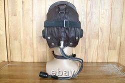 Original MiG-15 Pilot Leather Flight Helmet, Throat Microphone, Goggles