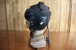 Original MiG-15 Pilot Leather Flight Helmet, Throat Microphone, Goggles