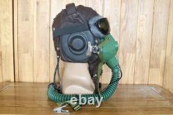 Original MiG-15 Pilot Winter Leather Flight Helmet, Oxygen mask, Brown Goggles