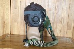 Original MiG-15 Pilot Winter Leather Flight Helmet, Oxygen mask, Goggles