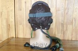 Original MiG-15 Pilot Winter Leather Flight Helmet, Oxygen mask, Goggles
