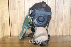 Original MiG-15 Pilot Winter Leather Flight Helmet, Oxygen mask, Goggles