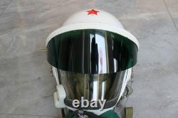 Original MiG-19 Fighter Pilot Flight Helmet, Pull down Sunvisro