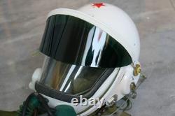 Original MiG-19 Fighter Pilot Flight Helmet, Pull down Sunvisro