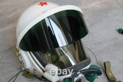 Original MiG-19 Fighter Pilot Flight Helmet, Pull down Sunvisro