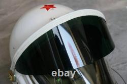 Original MiG-19 Fighter Pilot Flight Helmet, Pull down Sunvisro