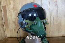 Original MiG Fighter Pilot Flight Helmet, Oxygen Mask YM-9915G