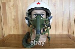 Original MiG Fighter Pilot Helmet ZH-1A(Early Ver), Oxygen Mask YM-6505