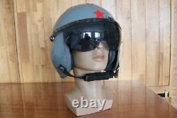 Original Retired Fighter Pilot Helmet QTK-1 (1#/60cm), Pull Down Black Sunvisor
