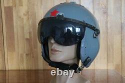 Original Retired Fighter Pilot Helmet QTK-1 (1#/60cm), Pull Down Black Sunvisor