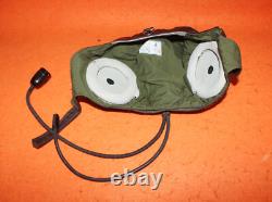 Original Surplus Air Force Pilot Leather Helmet, Oxygen Mask, Early Goggles