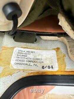 Original USAF Helicopter Pilot Gentex SPH-4 Flight Helmet With Mic Visor X-Large