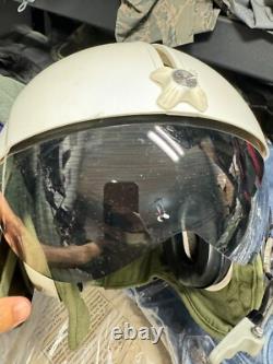 Original USAF Helicopter Pilot Gentex SPH-4 Flight Helmet With Mic Visor X-Large