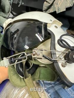Original USAF Helicopter Pilot Gentex SPH-4 Flight Helmet With Mic Visor X-Large