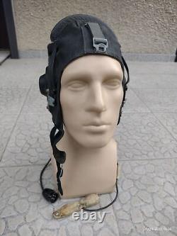 Original Vintage Soviet Union pilot flight Cap Helmet USSR Air Force SHL -82