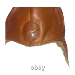 Original WW2 Japanese Army IJA Winter Pilot Flight Helmet Leather Fur 1944