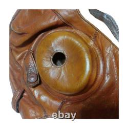 Original WW2 Japanese Army IJA Winter Pilot Flight Helmet Leather Fur 1944