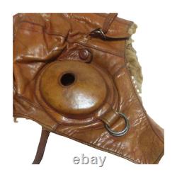 Original WW2 Japanese Army IJA Winter Pilot Flight Helmet Leather Fur 1944