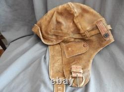 Original WW2 Japanese Navy Pilot Flight Summer Helmet, RARE