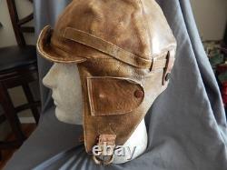 Original WW2 Japanese Navy Pilot Flight Summer Helmet, RARE