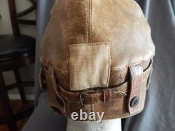 Original WW2 Japanese Navy Pilot Flight Summer Helmet, RARE
