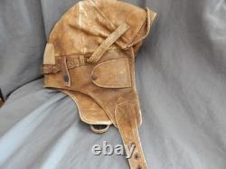 Original WW2 Japanese Navy Pilot Flight Summer Helmet, RARE