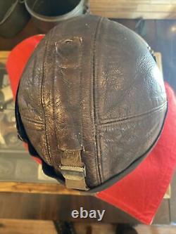 Original WW2 Leather Flieger Kopfhaube German Pilot Helmet And Flight Goggles