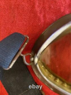 Original WW2 Leather Flieger Kopfhaube German Pilot Helmet And Flight Goggles