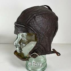 Original WW2 Navy Pilot Flight Leather Helmet NAF 1092 Slote & Klein NOM-37824