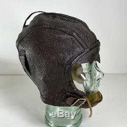 Original WW2 Navy Pilot Flight Leather Helmet NAF 1092 Slote & Klein NOM-37824