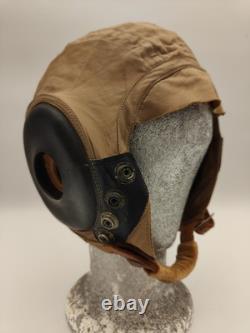Original WW2 US Army Air Force Aircraft Type AN-H-15 PILOT SUMMER FLIGHT HELMET