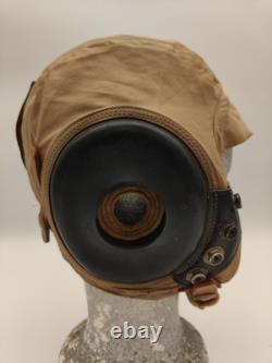 Original WW2 US Army Air Force Aircraft Type AN-H-15 PILOT SUMMER FLIGHT HELMET