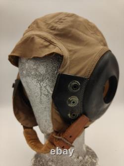 Original WW2 US Army Air Force Aircraft Type AN-H-15 PILOT SUMMER FLIGHT HELMET