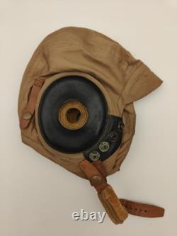 Original WW2 US Army Air Force Aircraft Type AN-H-15 PILOT SUMMER FLIGHT HELMET