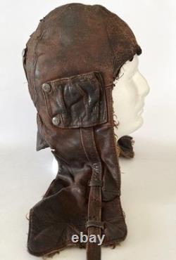 Original WWII Soviet Pilot Winter Flight Helmet RKKA Red Army Supple Leather