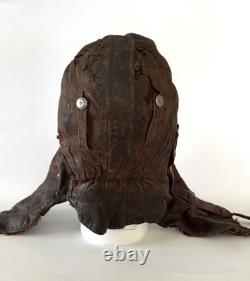 Original WWII Soviet Pilot Winter Flight Helmet RKKA Red Army Supple Leather