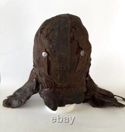 Original WWII Soviet Pilot Winter Flight Helmet RKKA Red Army Supple Leather