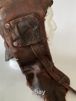 Original WWII Soviet Pilot Winter Flight Helmet RKKA Red Army Supple Leather