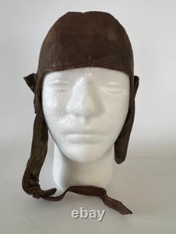 Original WWII Soviet Union Pilot Leather Flight Helmet USSR RKKA Red Army