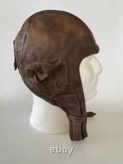 Original WWII Soviet Union Pilot Leather Flight Helmet USSR RKKA Red Army